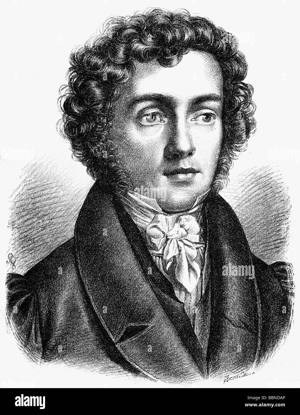 Hengstenberg, Ernst Wilhelm, 20.5.1802 - 28.5.1868, théologien allemand, portrait, dessin, XIXe siècle, , Banque D'Images