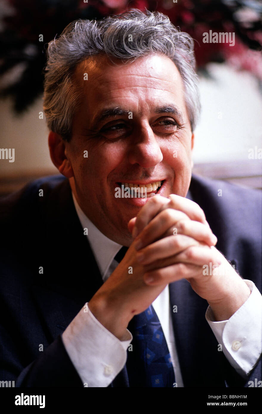 Krenz, Egon, * 19.3.1937, politicien allemand (SED), Conseil de la République démocratique allemande (octobre à décembre 1989), portrait, lors de la présentation de son livre "Wenn Mauern Fallen, Die Friedliche Revolution: Vorgeschichte - Ablauf - Auswirkungen", Verlag Paul Neff, Spoeckmeier's Restaurant, Munich, 9.4.1990 Banque D'Images