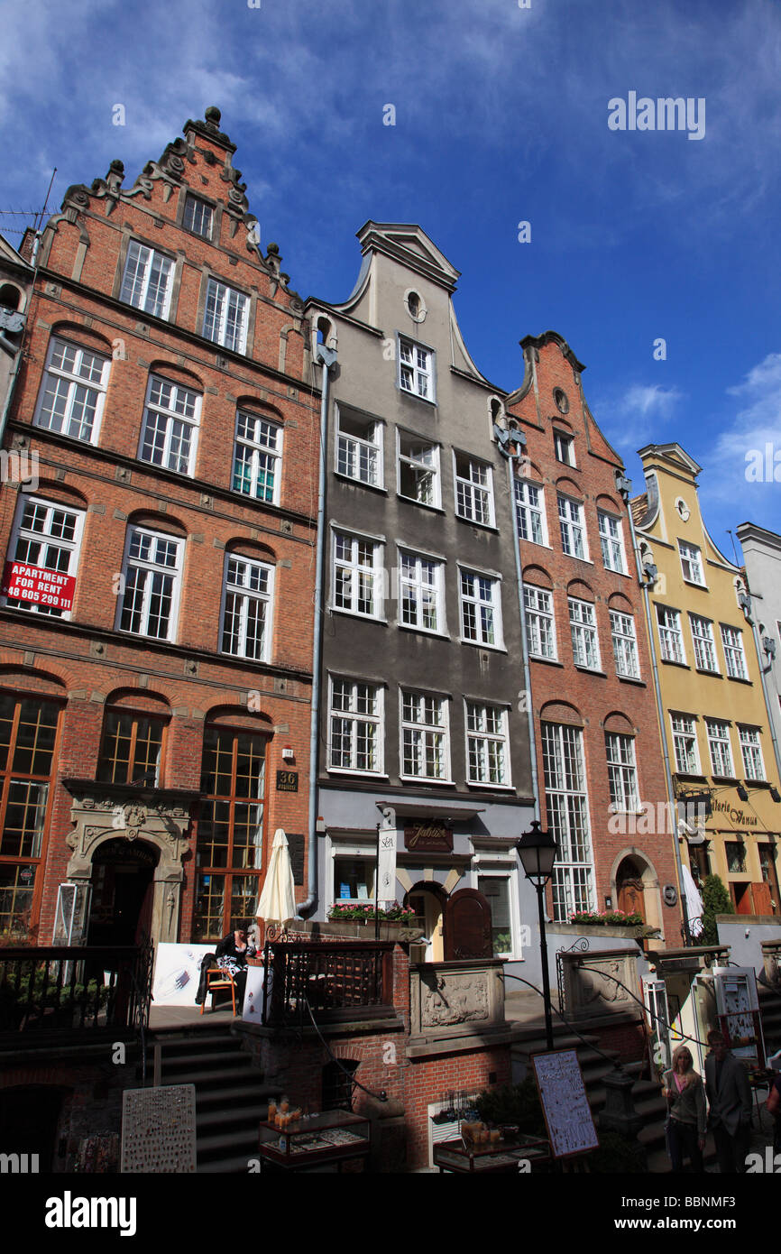 Pologne Gdansk boutiques rue Mariacka Banque D'Images