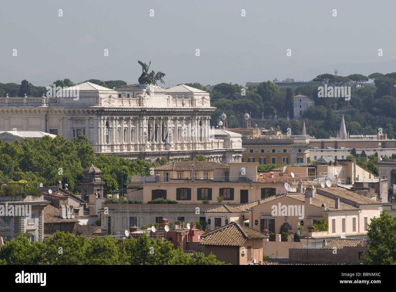 Géographie / voyage, Italie, Rome, vue depuis le mont Gianicolo vers national monument, Victor Emanuel II, Additional-Rights Clearance-Info-Not-Available- Banque D'Images