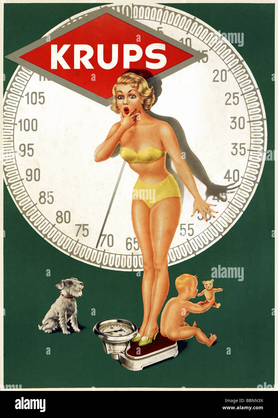 Publicité, échelles personnelles Krups, Allemagne, vers 1953, Banque D'Images