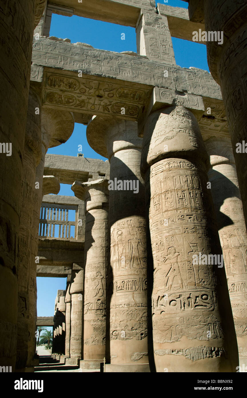 Temple de Karnak Louxor Égypte Khonso Amon Ra Banque D'Images