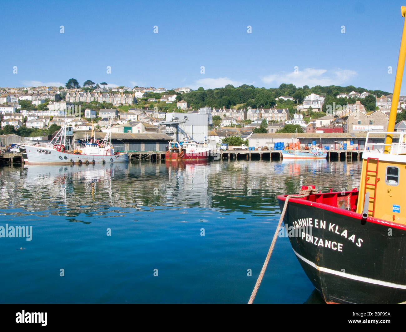 Cornwall Newlyn UK ville de pêcheurs Harbour Banque D'Images