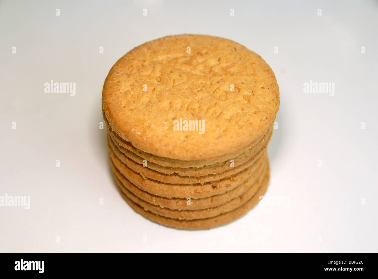 Une pile de biscuits (digestifs- mcvities) Banque D'Images