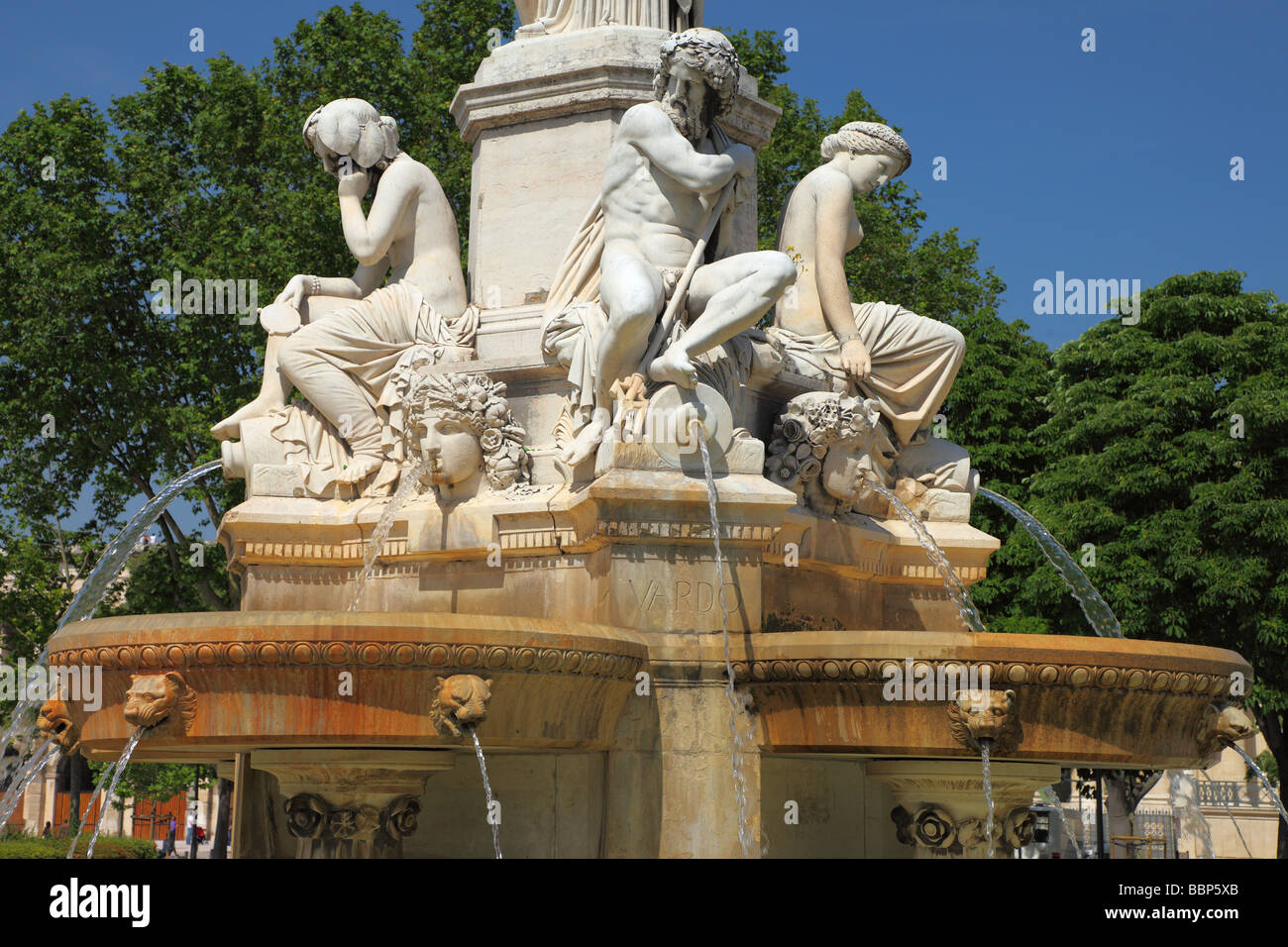 Fontaine Nimes Languedoc-Rousillon France Banque D'Images