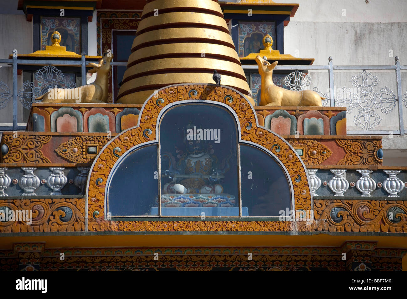 Memorial Chorten temple Tashi Chho Dzong du Bhoutan Thimphu journée ensoleillée,destination voyage 90916 Bhutan-Thimphu Banque D'Images
