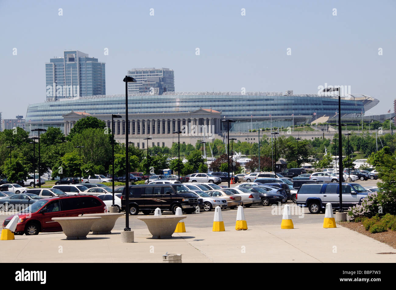 Stade Soldier Field, Chicago Illinois USA lieu de divertissement et de sport Banque D'Images