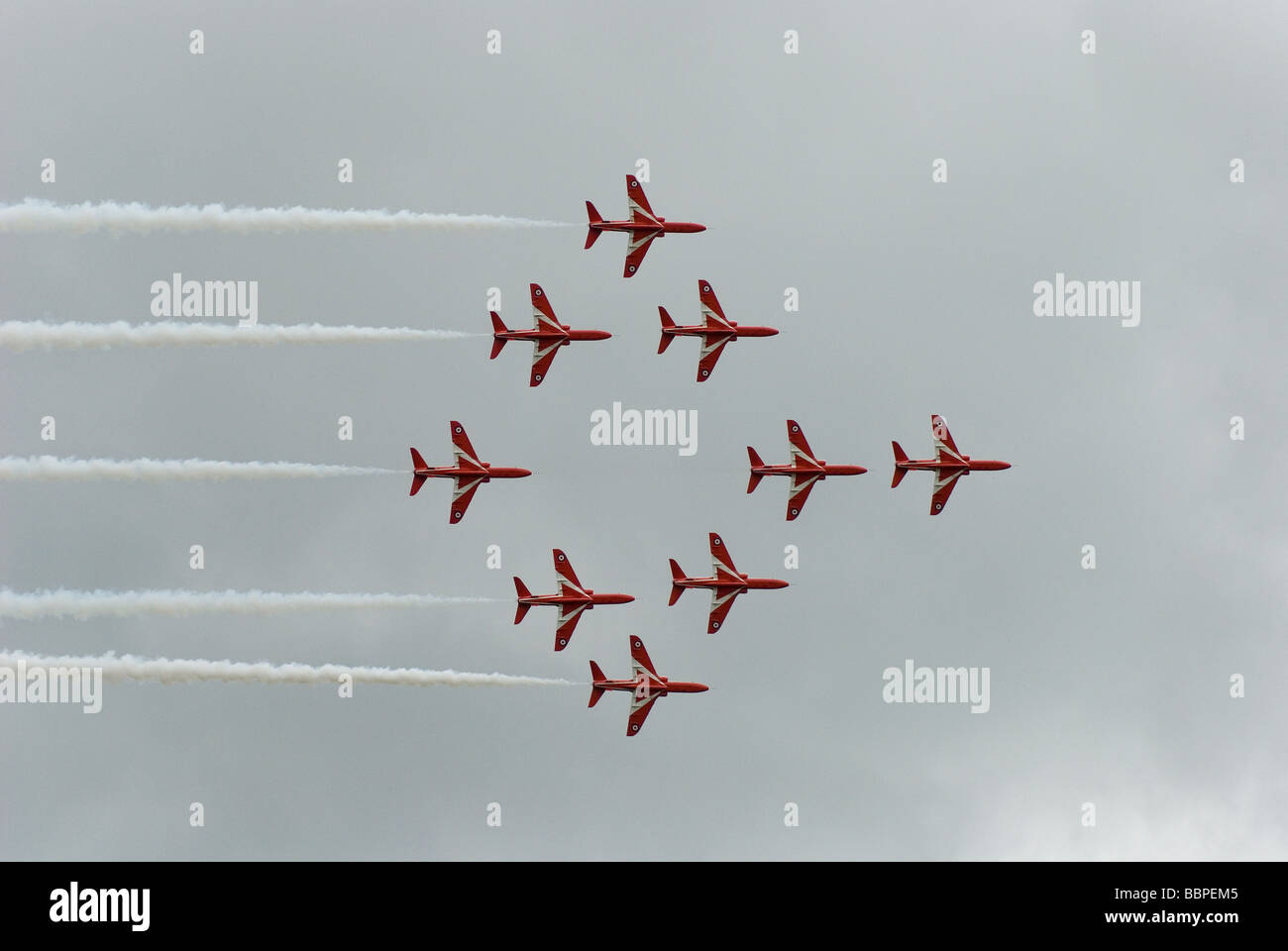 Les flèches rouges à Perth Airshow 6 Juin 2009 Banque D'Images