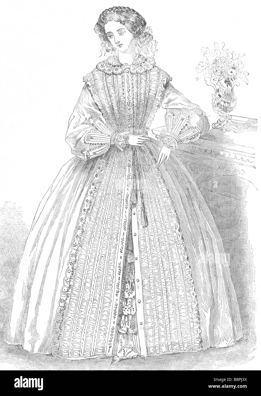 Vintage woman's fashion illustration Banque D'Images