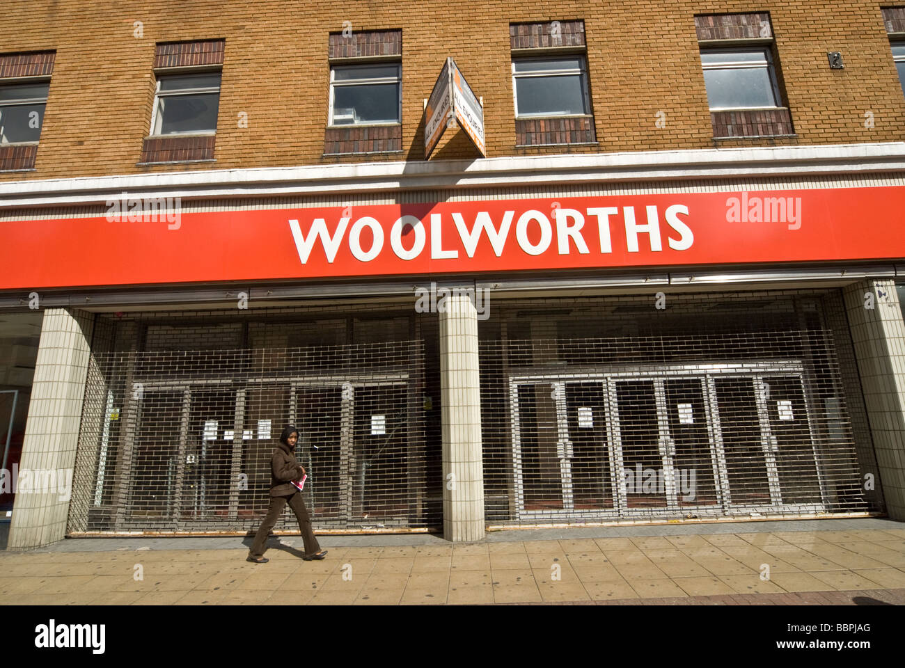 PECKHAM VIDE APRÈS LA CLÔTURE 2009 WOOLWORTHS Banque D'Images