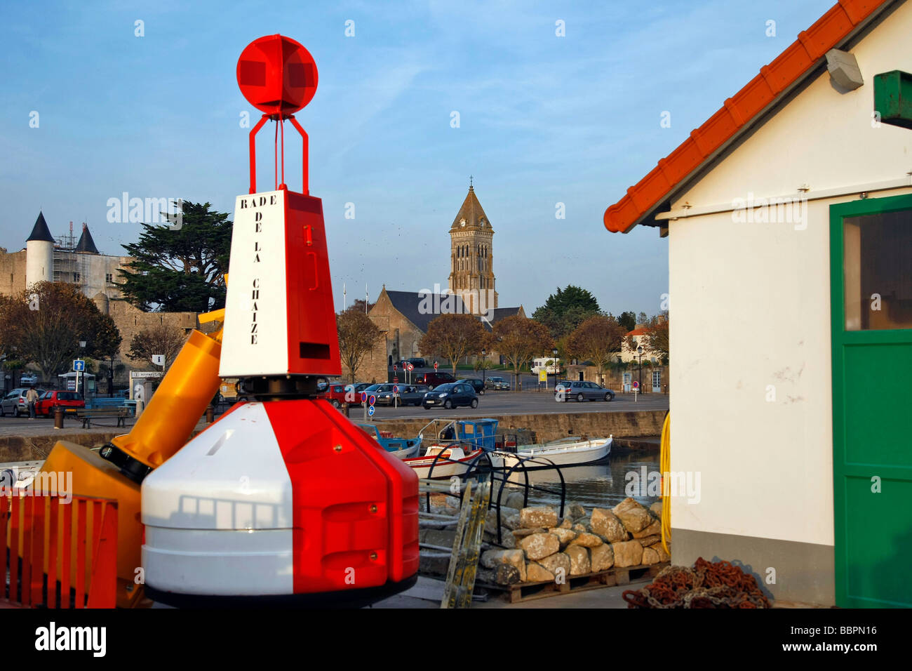 MARINA DANS LE VILLAGE DE NOIRMOUTIER, île de Noirmoutier, Vendée (85), FRANCE Banque D'Images