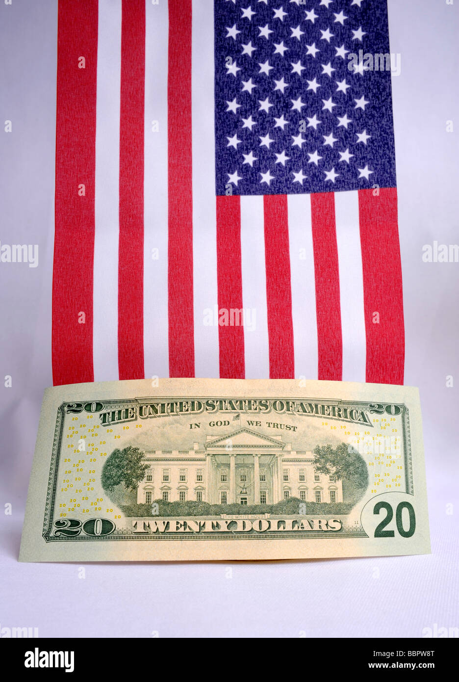 Stars Stripes et Dollars Banque D'Images