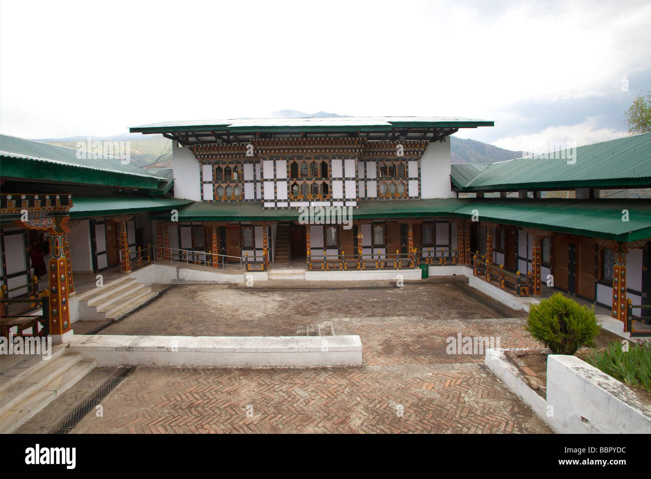 Bâtiment de l'université de l'hôpital général à Thimphu, Bhoutan 91135 Bhutan-Thimphu horizontale Banque D'Images