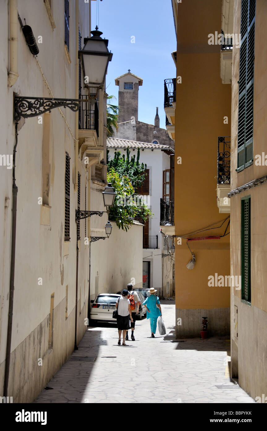 Ruelle de la vieille ville, Palma de Majorque, Palma de Majorque, municipalité, Iles Baléares, Espagne Banque D'Images
