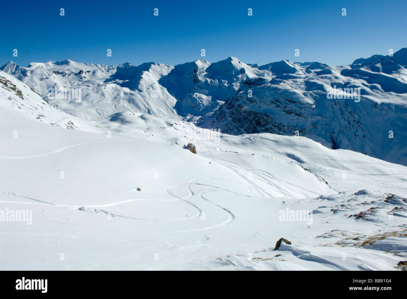 Alpes Hiver Ski Resort Banque D'Images