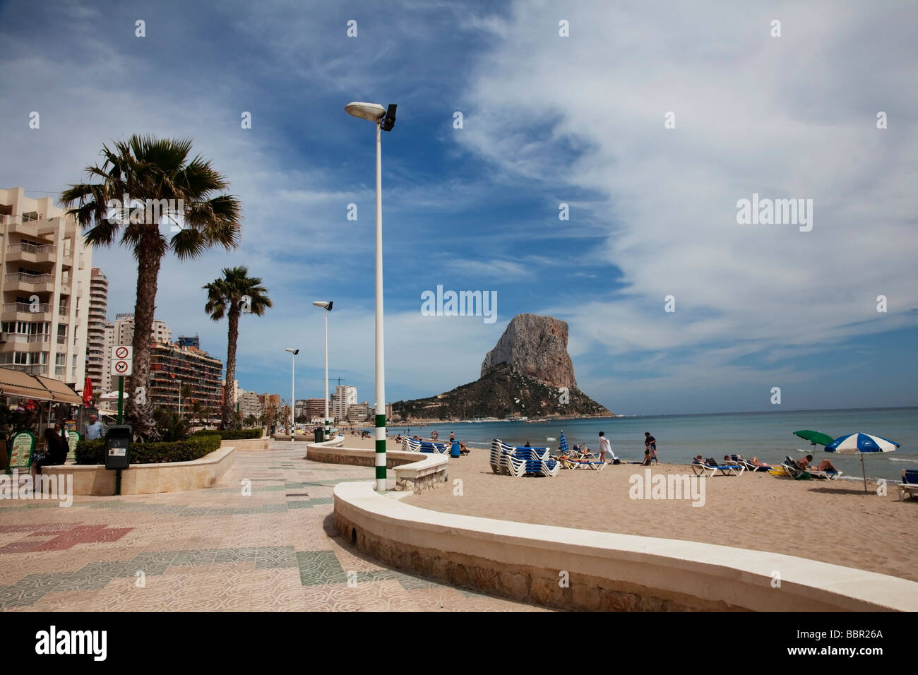 L'été en Espagne, Calpe Banque D'Images