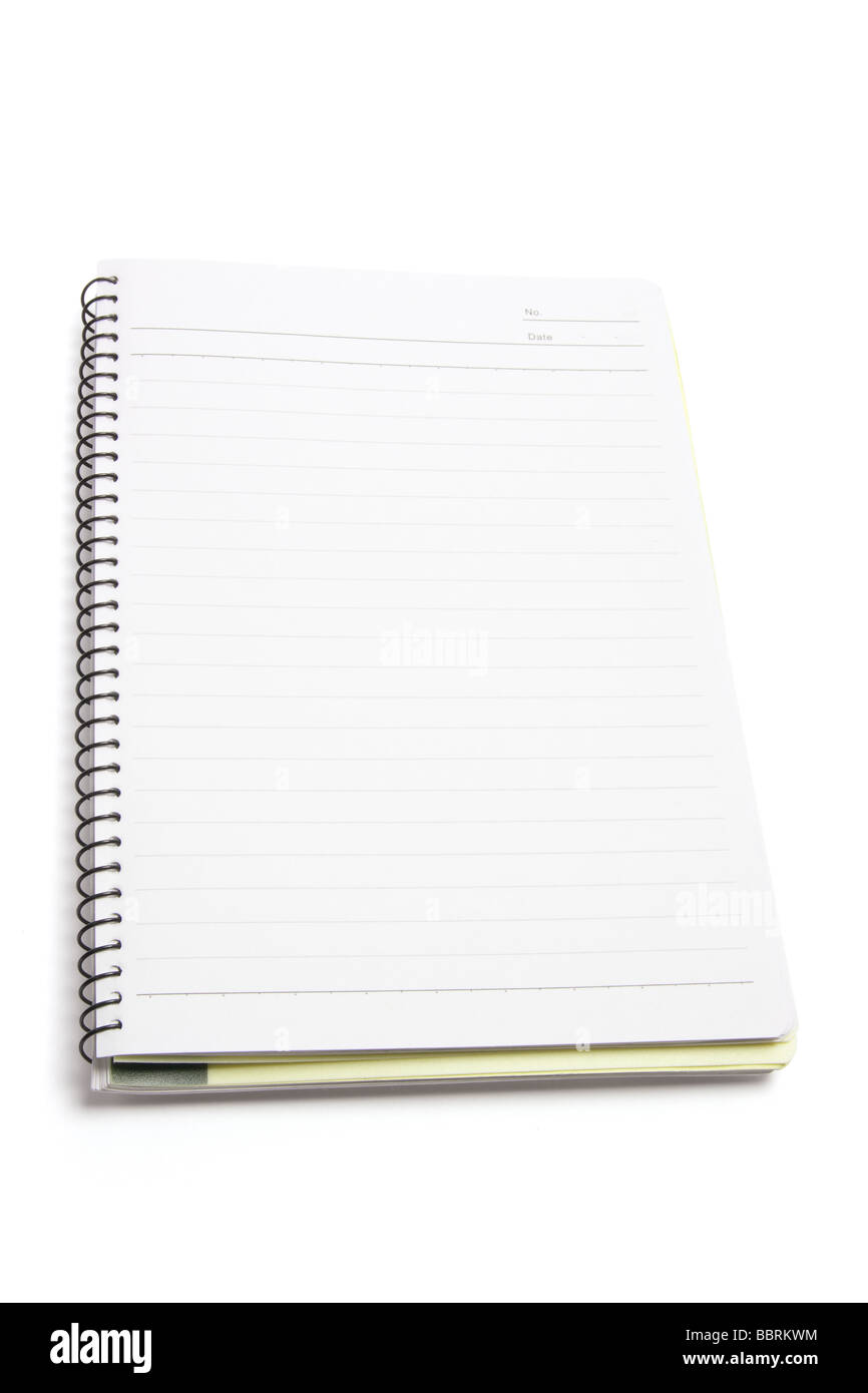 Carnet en spirale Banque D'Images
