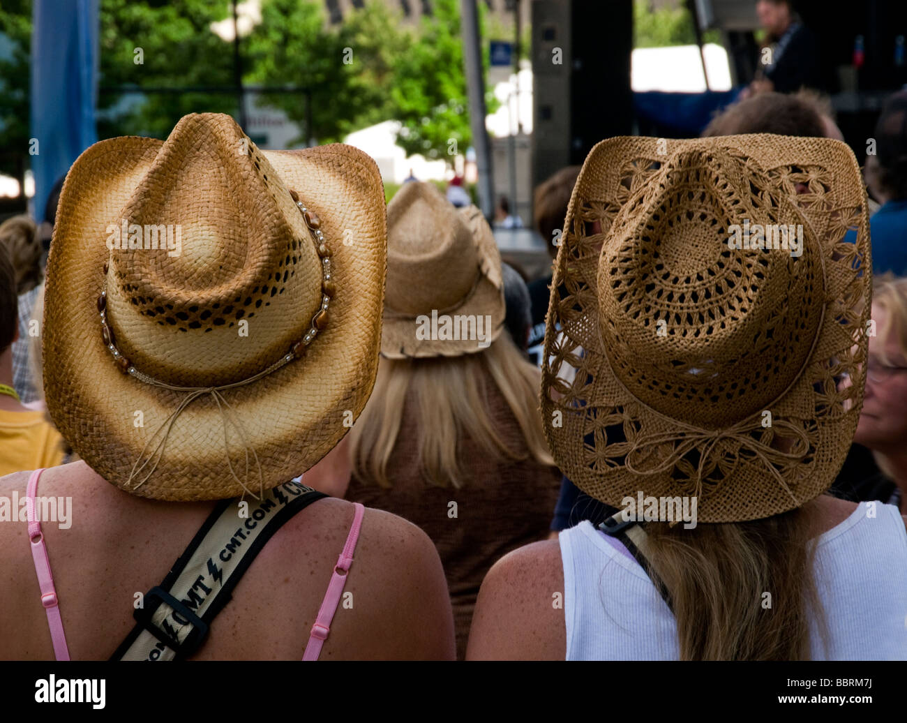 Cowgirls de chapeaux à MPA music festival Nashville, Tennessee, États-Unis, 2009 Banque D'Images