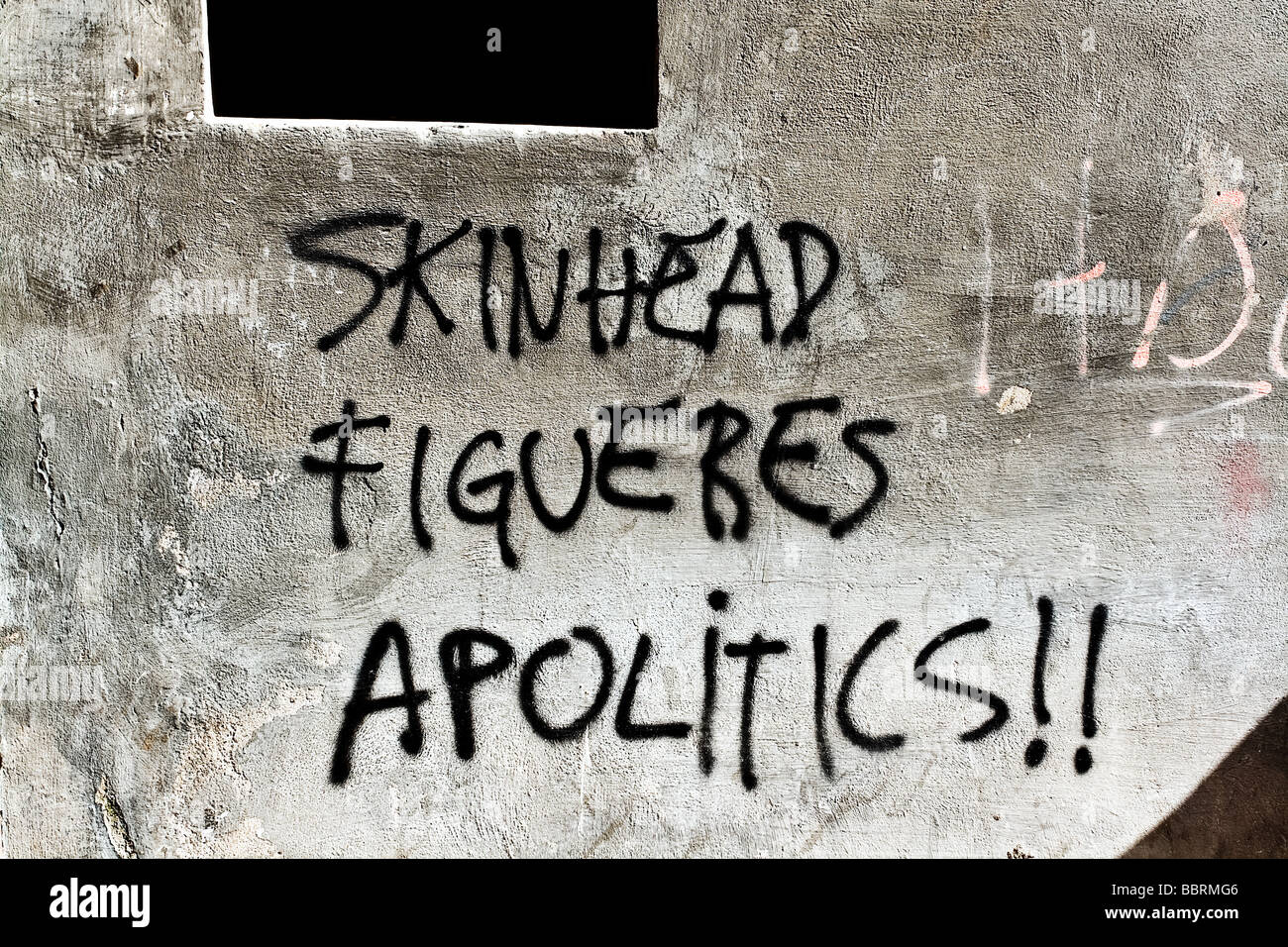 Graffiti sur mur à Figueres, au nord-est de la Catalogne. Banque D'Images