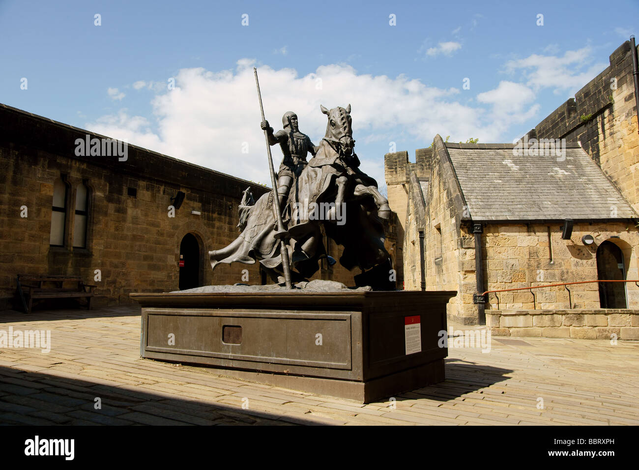 La statue de Harry Hotspur à Alnwick Castle Banque D'Images