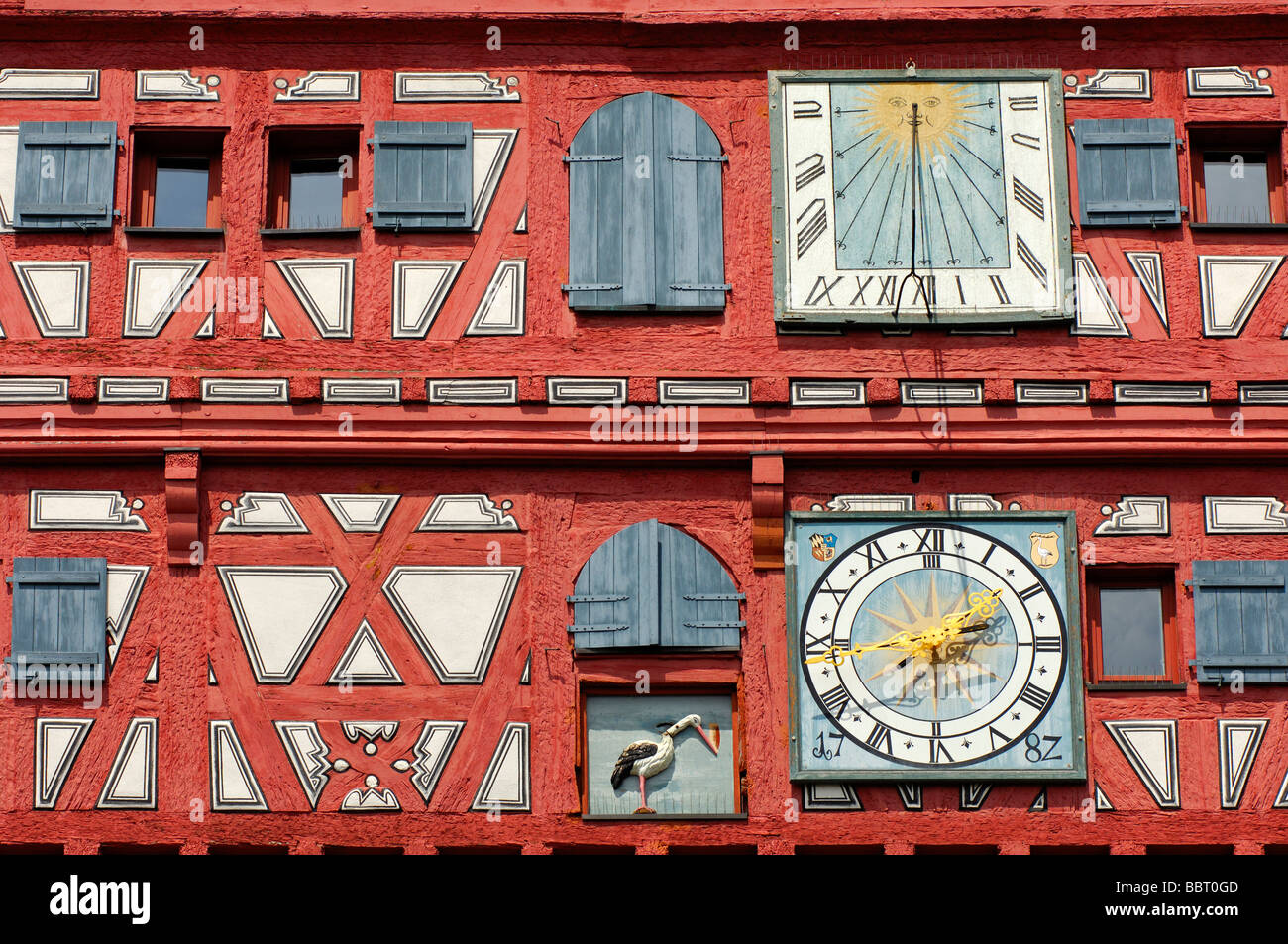 La jonction avant de l'historial De Ville De Grossbottwar, Bade-Wurtemberg, Allemagne Banque D'Images