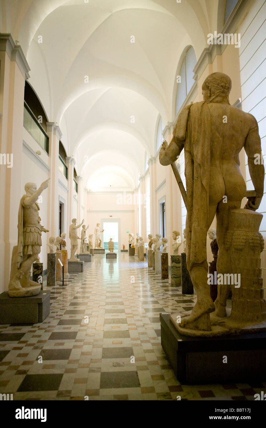 Italie, Naples, musée, Roman, l'histoire de la sculpture, antiquité, archéologie, archéologie galerie monument sport classique Banque D'Images