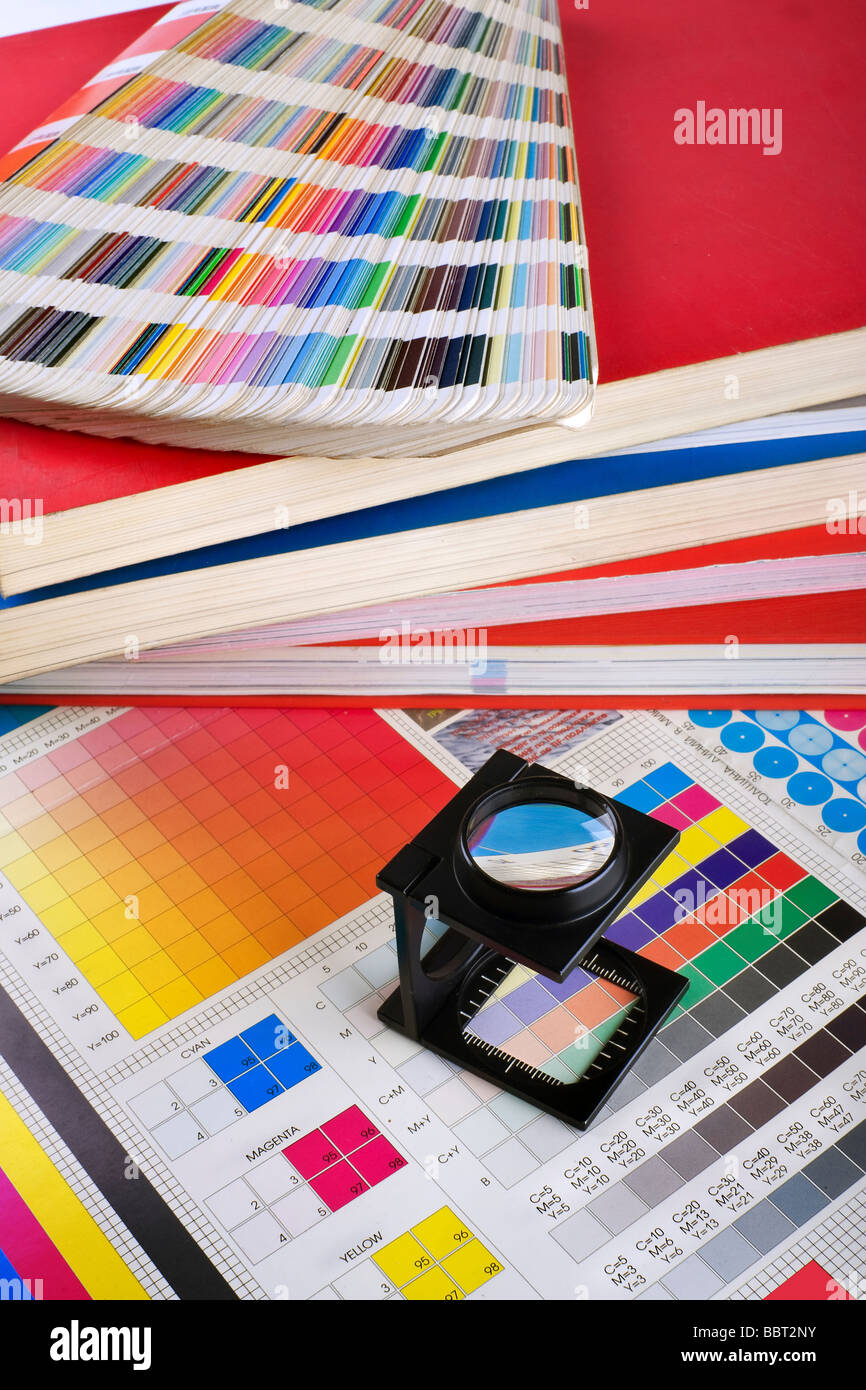 Appuyez sur la production d'impression gestion des couleurs Banque D'Images
