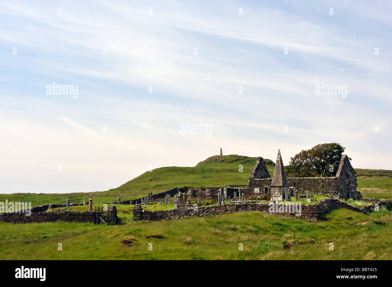 L'église en ruine de Saint Mary, Kilmuir, Dunvegan, Isle of Skye, Hébrides intérieures, Ecosse, Royaume-Uni, Europe. Banque D'Images