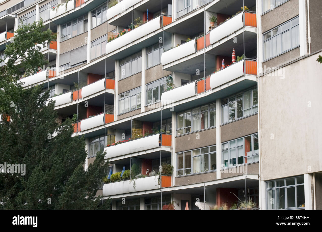 Architectes Walter Gropius appartement maison logement d'après-guerre exposition interbau berlin 1957 hansaviertel Banque D'Images