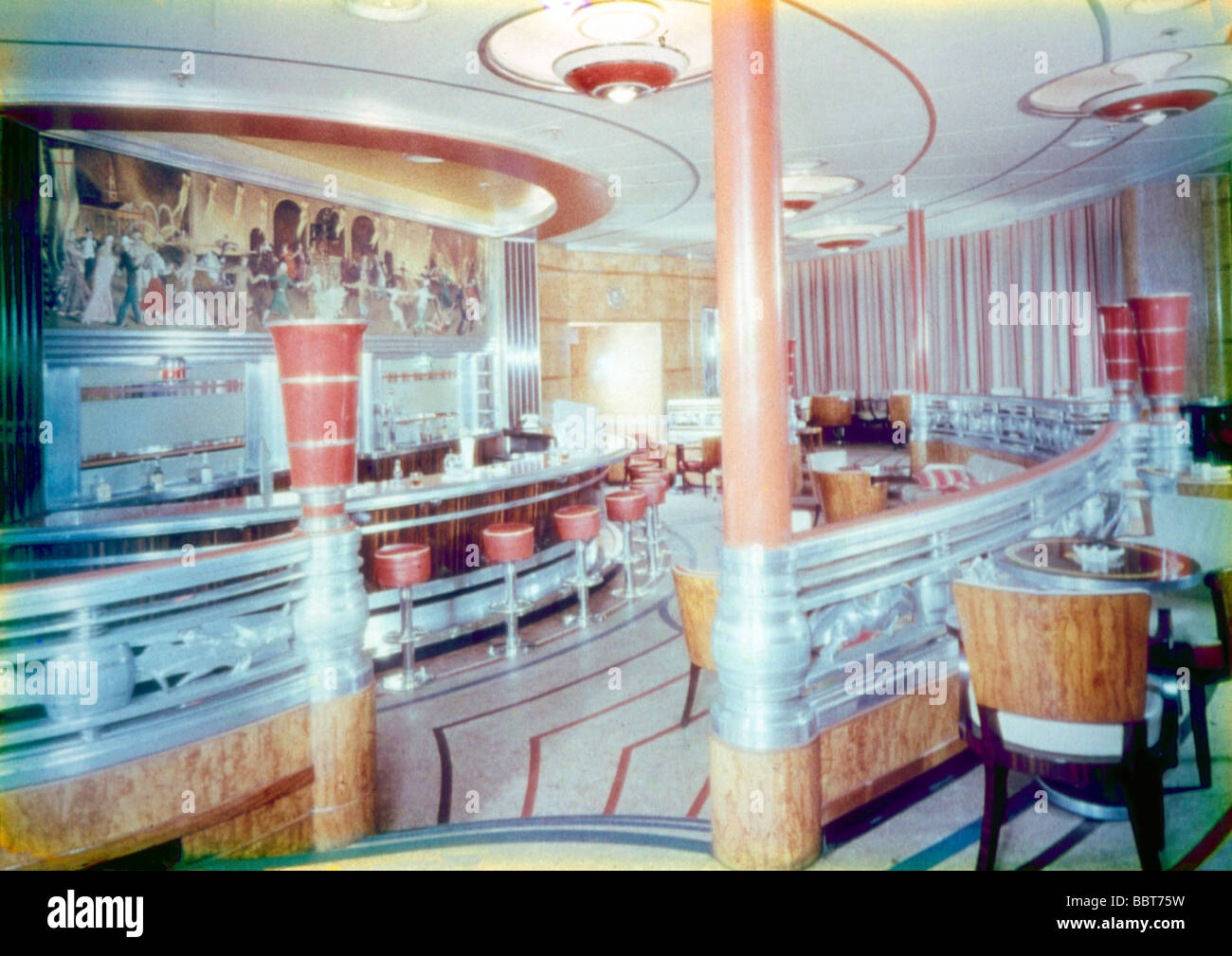 Ancien Bateau Yonezawa Sea Queen Des Années 1950 – Pièce De Collection Rare En Tôle, Fabrication Japonaise