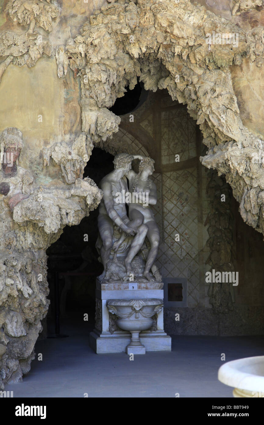 La grotte de Buontalenti, Jardins de Boboli, Florence, Toscane, Italie Banque D'Images