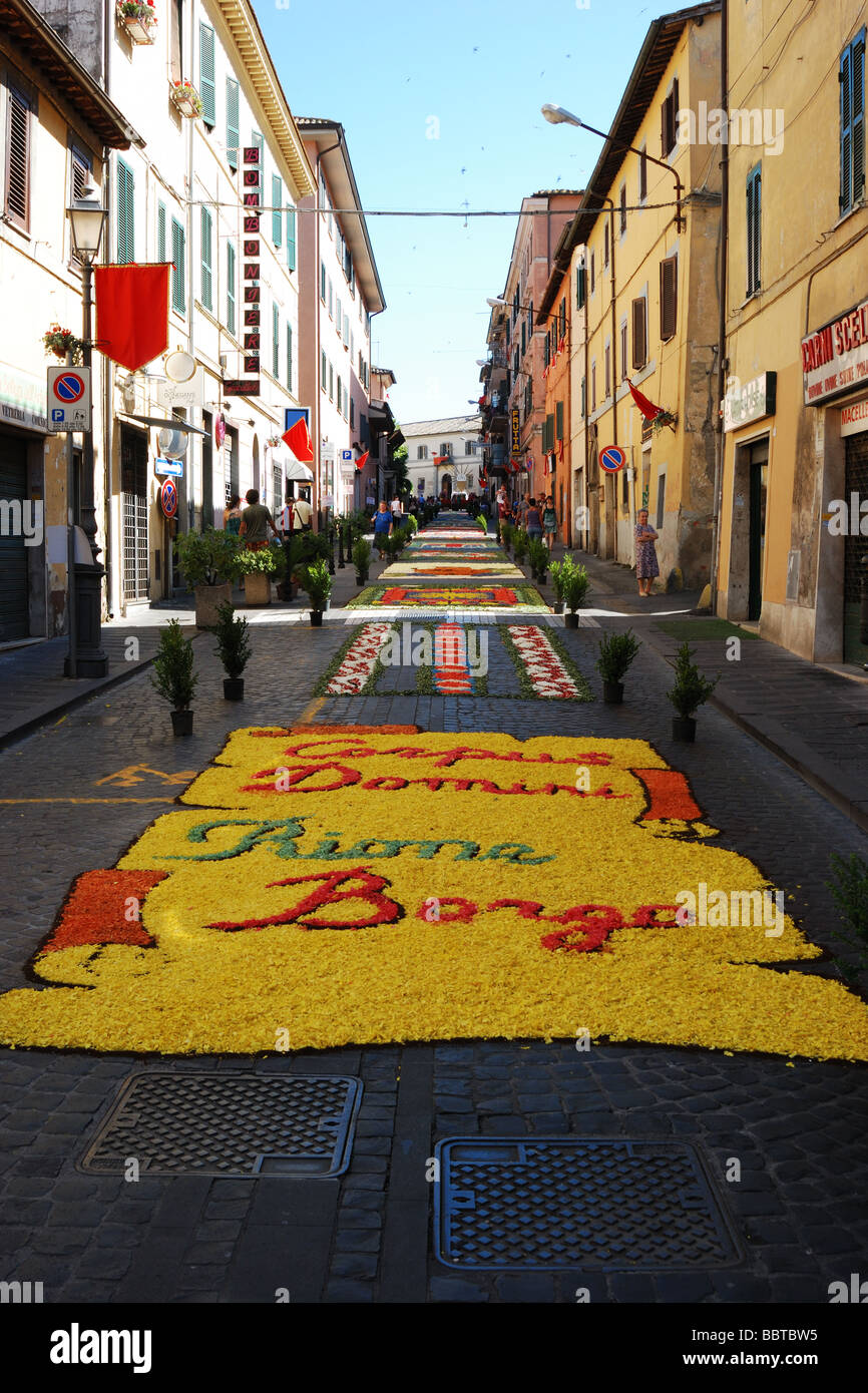 Infiorata à Bracciano Banque D'Images