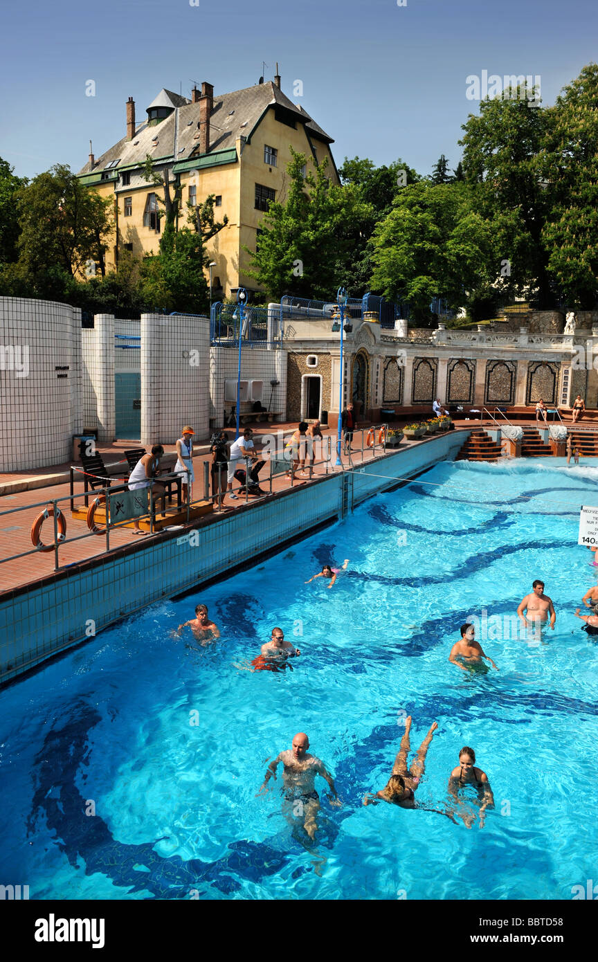 Vue générale de la thermes Gellért à Budapest Hongrie Banque D'Images