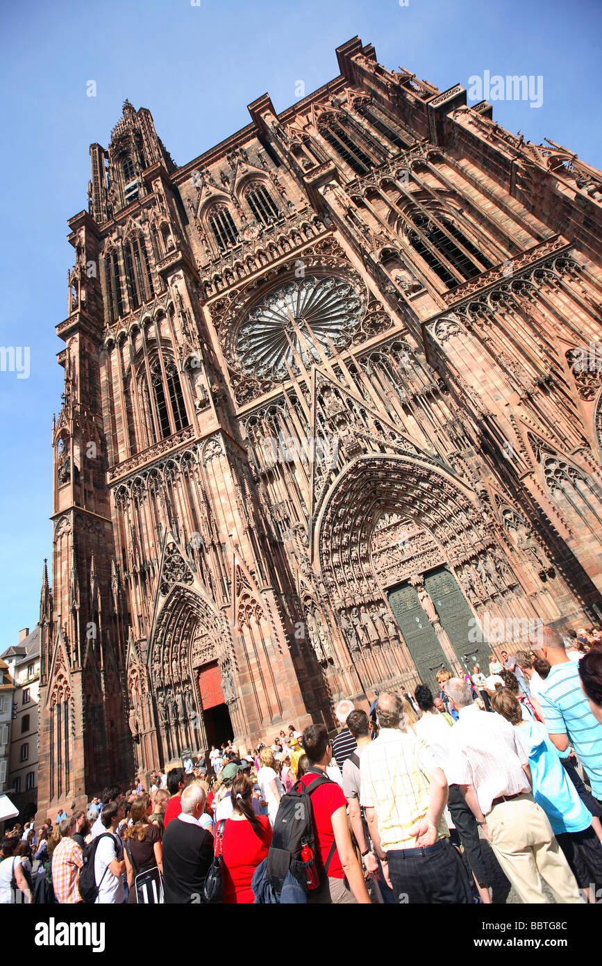 France, Alsace, Strasbourg, Strasbourg, Cathédrale, cathédrale, de, Notre Dame Banque D'Images