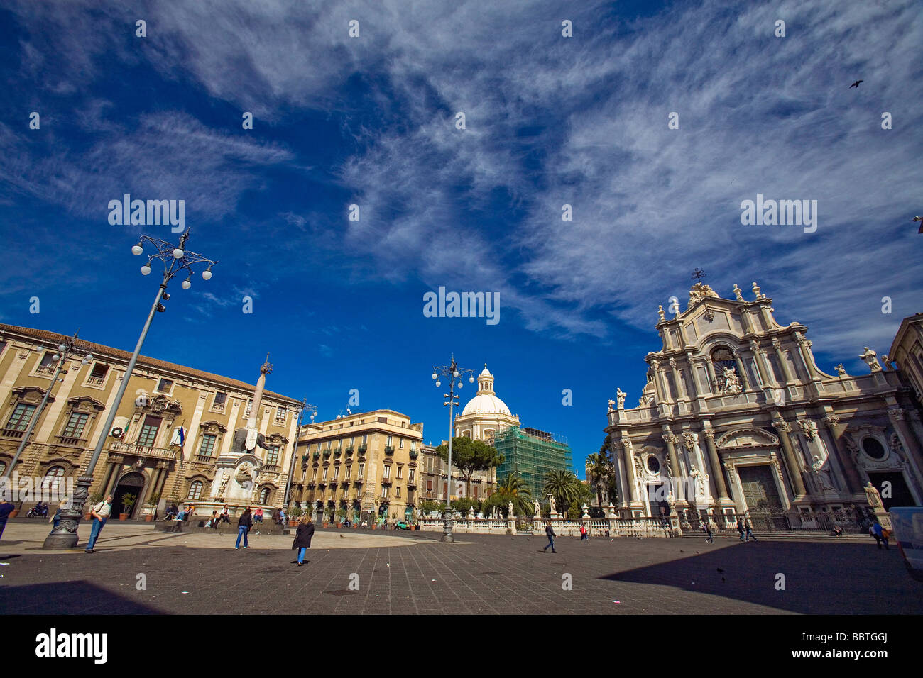 Édifice municipal, place du Duomo, Catane, Sicile, Italie, Europe Banque D'Images