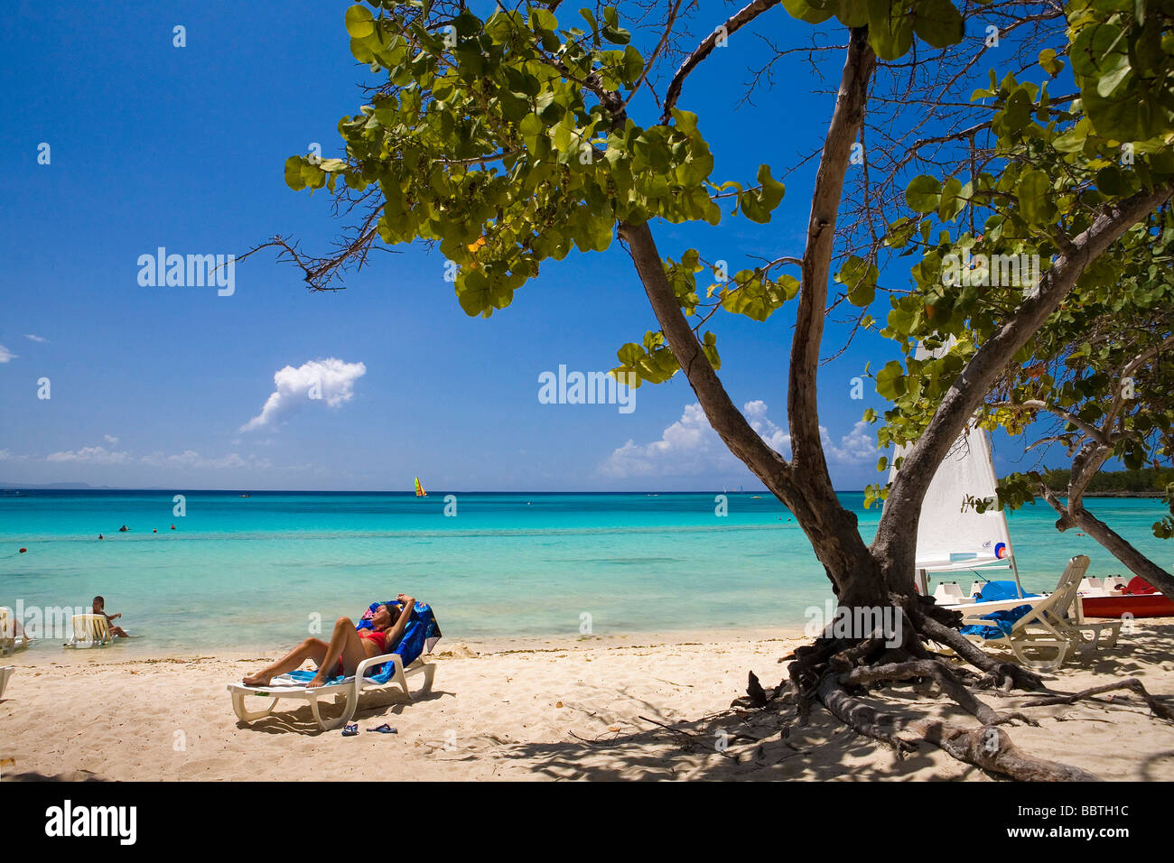 Playa Guardalavaca, Holguin, Cuba, l'Île Antilles, Amérique Centrale Banque D'Images