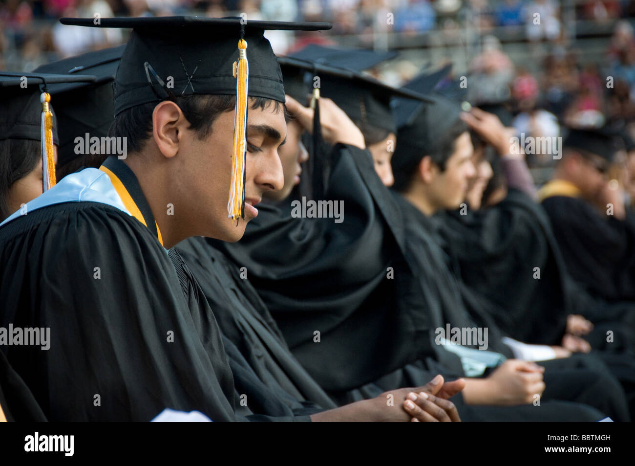 Middle Eastern American high school student graduation grad teen teenager Banque D'Images