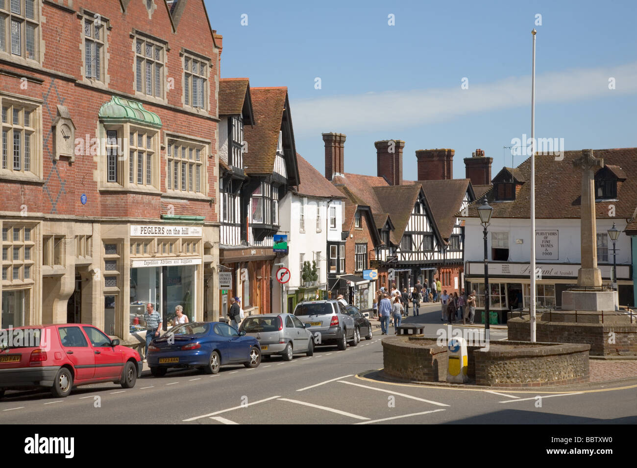 Dans la ville d'Arundel West Sussex England Banque D'Images