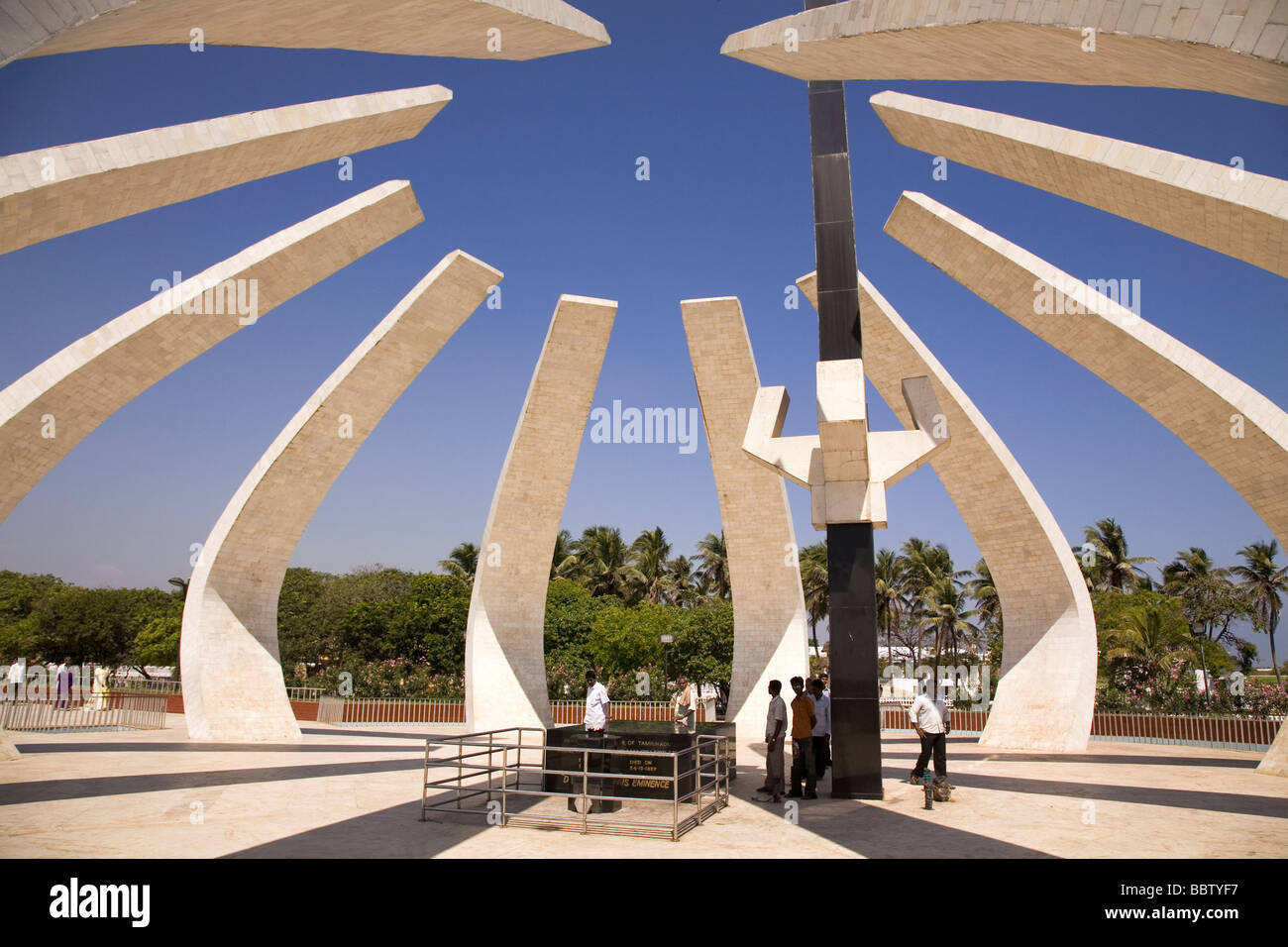 La tombe de Mgr à Marina Beach à Chennai. MGR était un acteur, producteur de cinéma et le Ministre en chef du Tamil Nadu. Banque D'Images