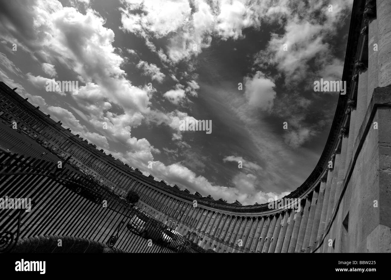 Le Royal Crescent à Bath, Royaume-Uni. Banque D'Images
