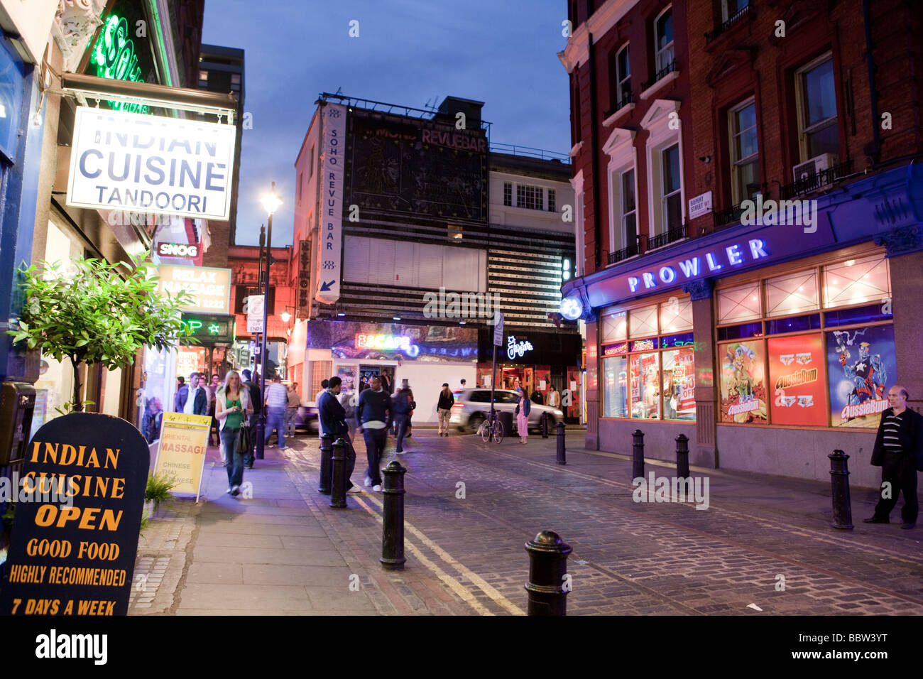 La nuit, Soho Londres l'Europe Banque D'Images