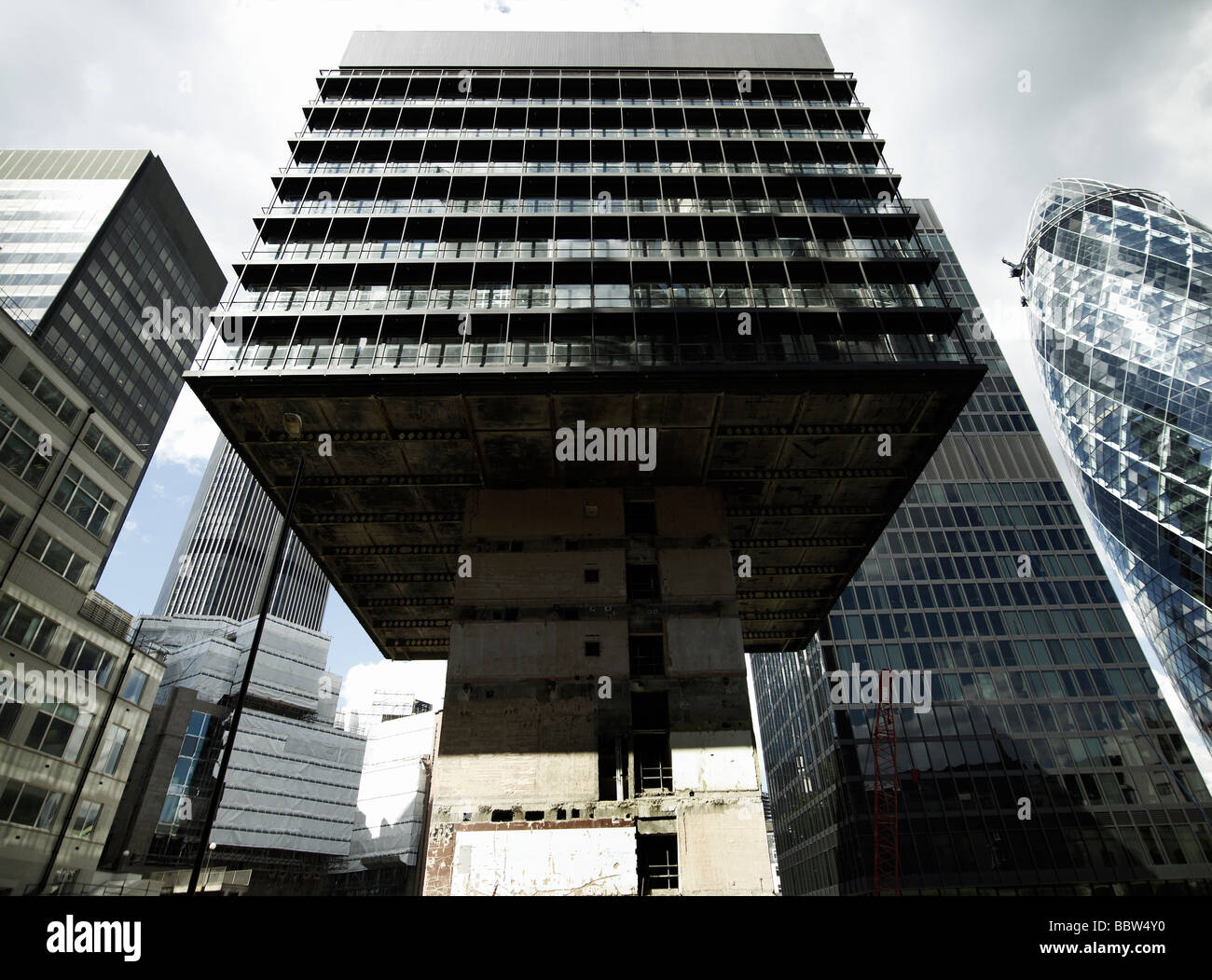 Démolition de l'inhabituelle P&O Capacités Leadenhall Street City de Londres Angleterre Banque D'Images