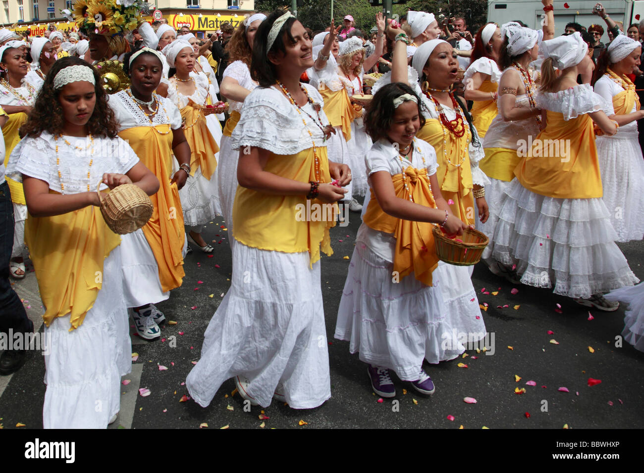 Allemagne Berlin Carnaval des Cultures peuple brésilien Banque D'Images