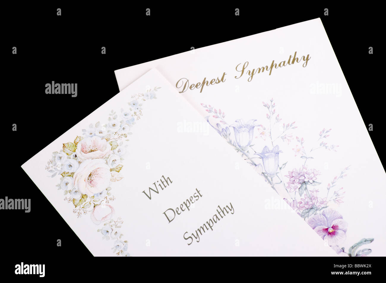 L'expression de condoléances Cartes Banque D'Images
