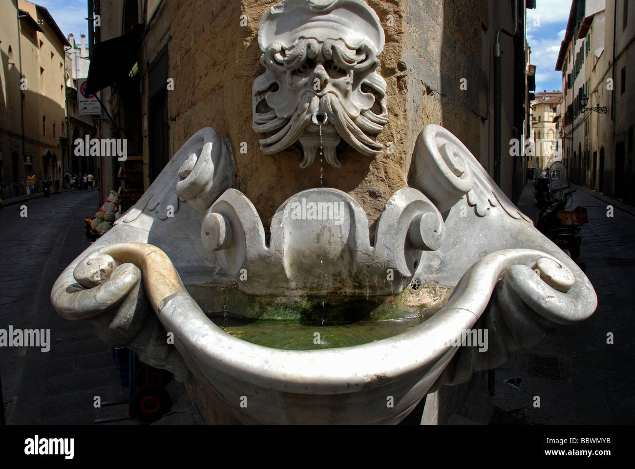 Fontaine dans Florence, Italie. Banque D'Images