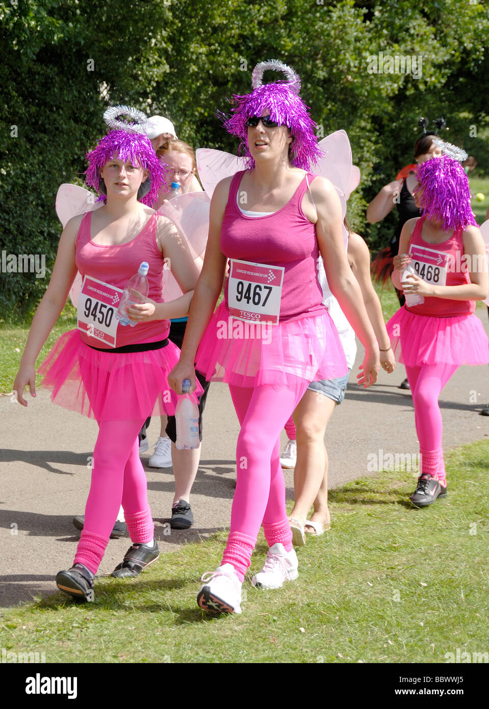 La race pour la vie Gloucester Park 2009 Basildon Essex Banque D'Images La race pour la vie Gloucester Park 2009 Basildon Essex Banque D'Images