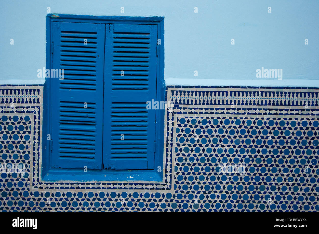 Fenêtre à la Synagogue à Marrakech Maroc Banque D'Images
