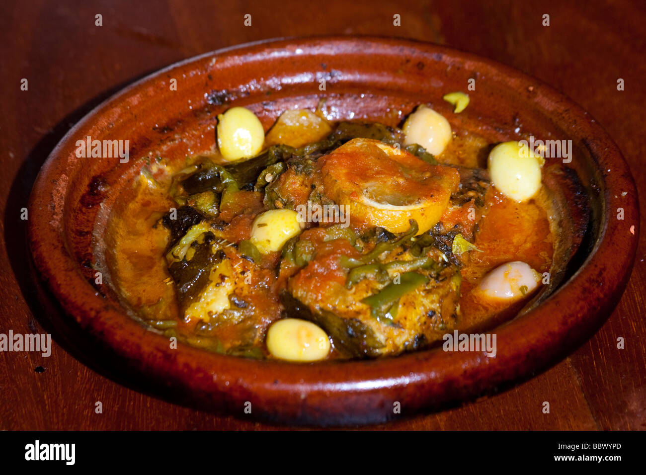 Tajine de poisson à Rabat Maroc Banque D'Images
