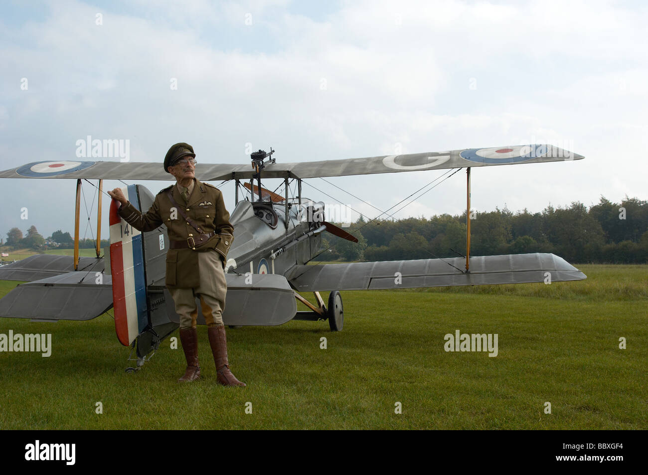 Projet pilote de Spitfire et Popham airfield en Grande-Bretagne. Banque D'Images