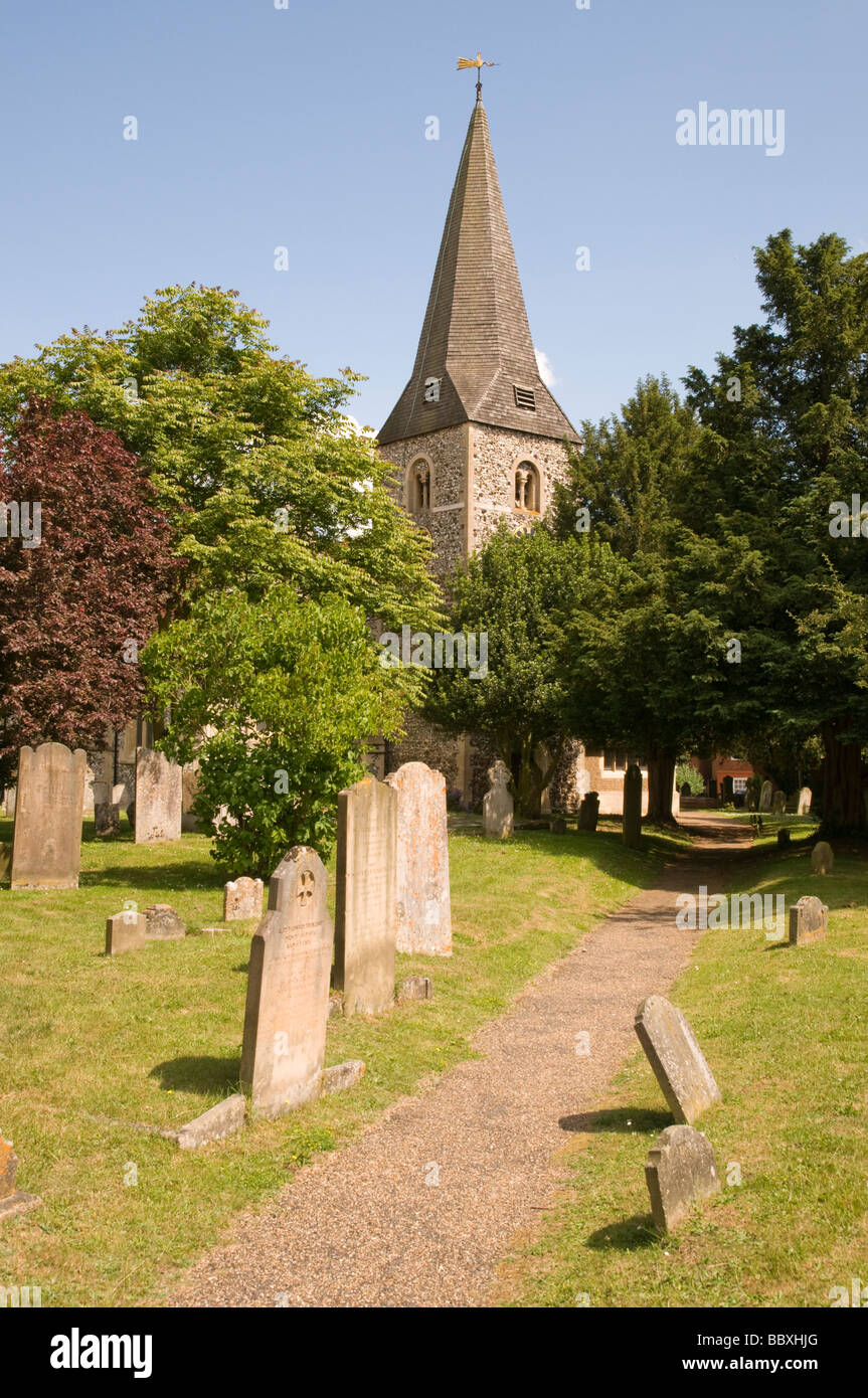 St Andrew's Church à Cobham, Surrey, Angleterre. Banque D'Images
